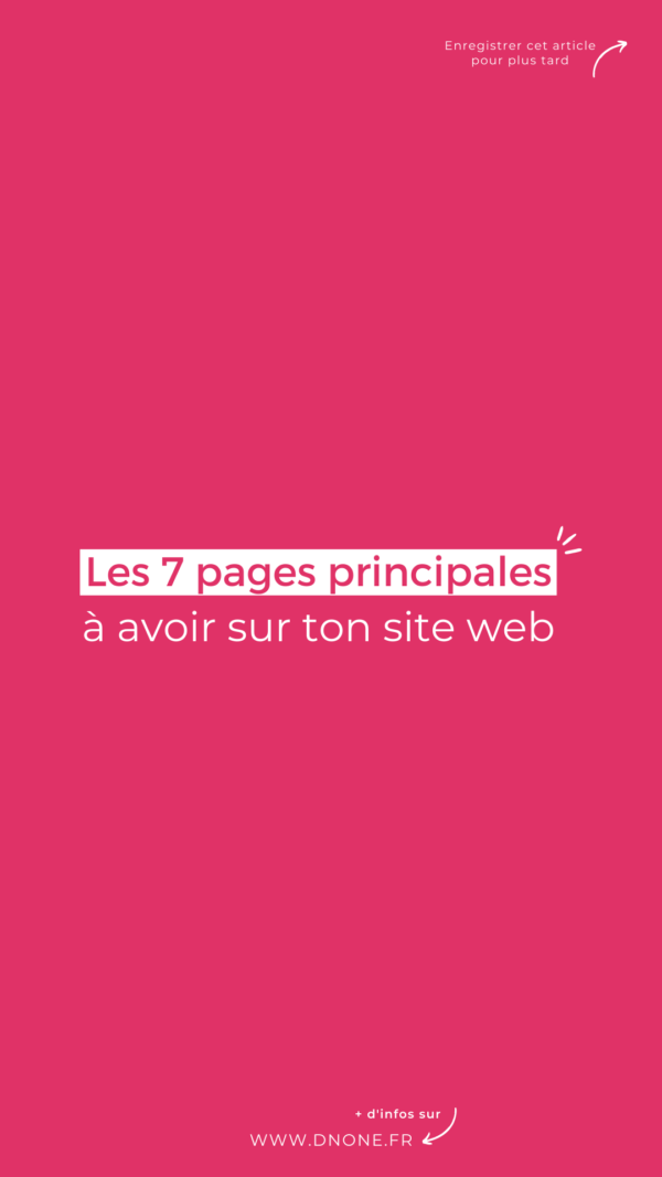 Les 7 pages principales à avoir sur son site web