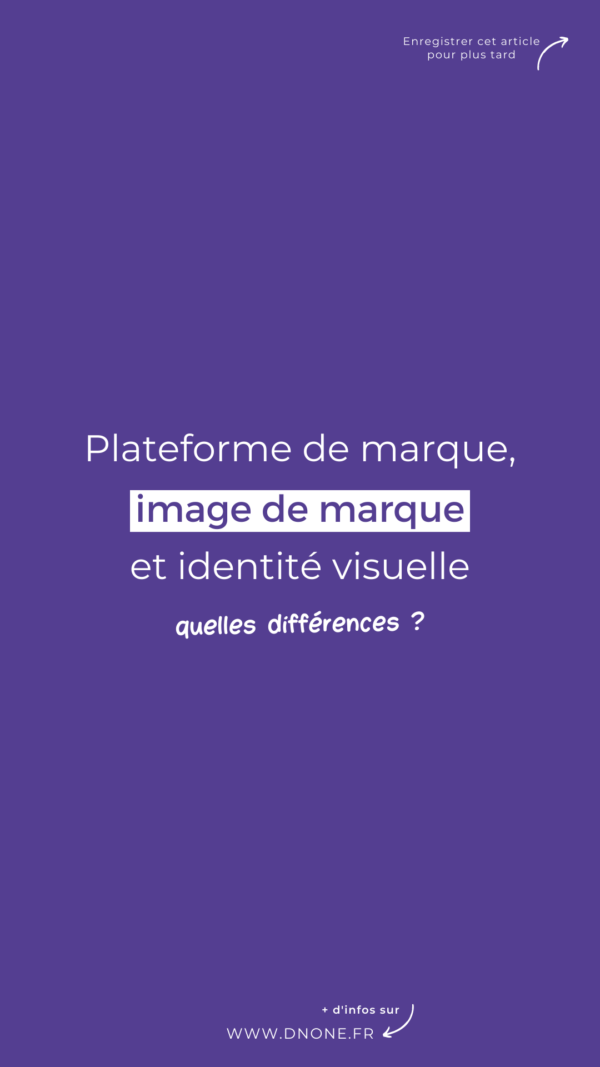 Plateforme de marque, image de marque et identité visuelle