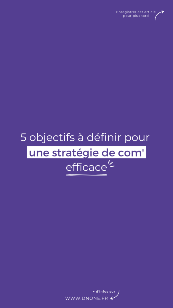5 objectifs à définir </br>pour une stratégie de communication efficace