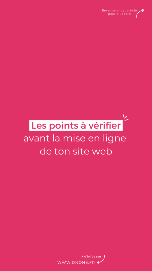 Les points à vérifier </br>avant la mise en ligne de son site web